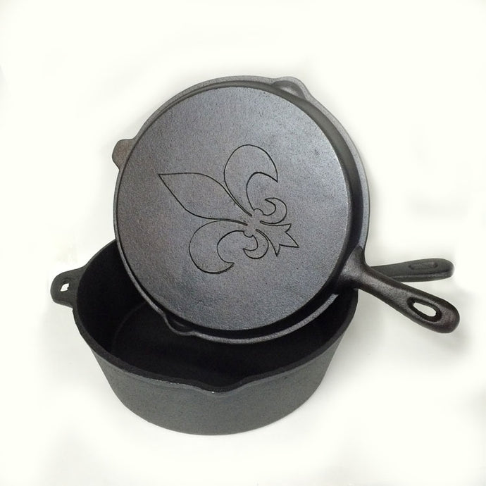 6 Quart Fleur de Lis Combo Cooker