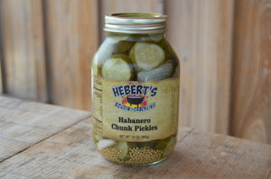 Habanero Chunk Pickles - 32 oz.